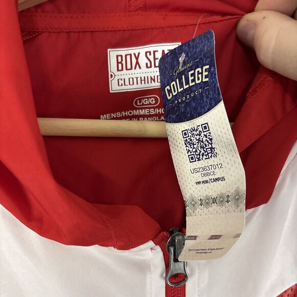 Wisconsin Badgers Windbreaker Jacket 1/2-Zip With Hood Size Large NWT - Picture 4 of 6